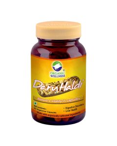 Organic Wellness Daru Haldi 90 Vegetarian Capsules	