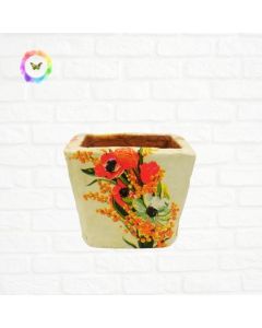 Eco-Friendly Floral Art Planter Cream