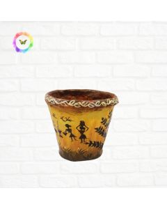 Eco-Friendly Tribal Warli Art Planter 2