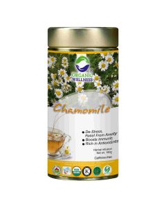 Organic Wellness Blossom Chamomile 100 grams Tin Pack	