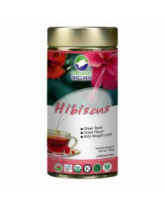 Organic Wellness Blossom Hibiscus 100 grams Tin Pack	