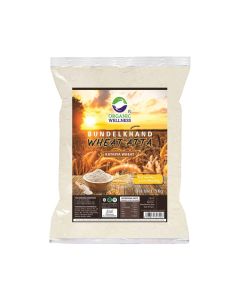 Organic Wellness Kathiya Wheat Atta 5 KG Pack | Emmer Wheat Flour | High Fiber, Low Gluten, & Diabetic Friendly | Whole Wheat Chakki Flour	